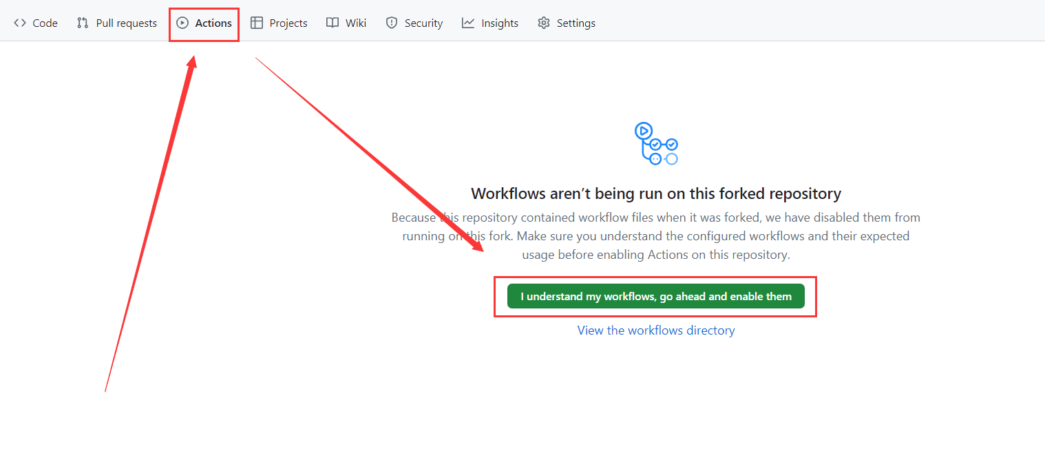 开启 Actions 保活